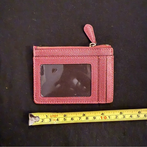 EUC Coach Metallic Pink Crossgrain Mini Skinny Id Case - Picture 2 of 5